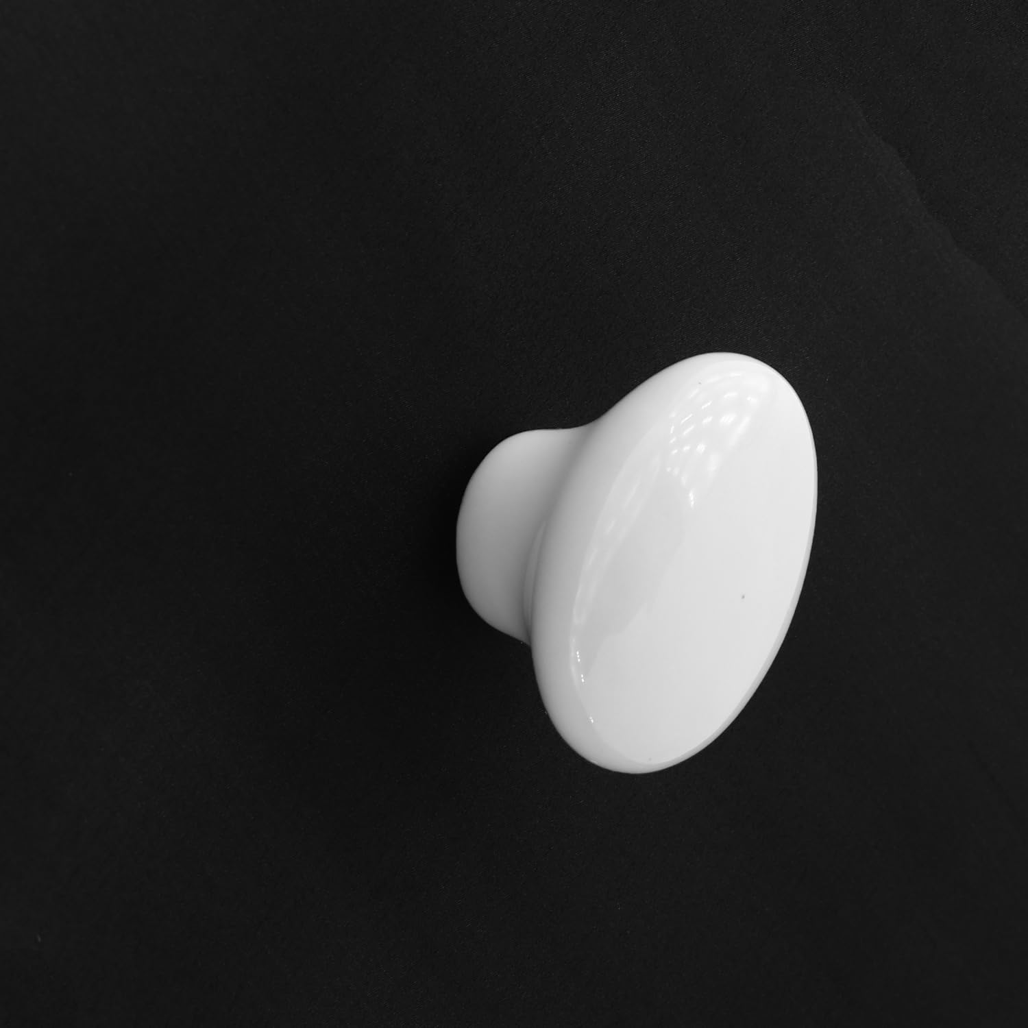 (1 Adet) Egg Oval Porselen Yuvarlak Beyaz Renk Kulp Mobilya Gardrop Dolabı Kapak Kulpu Çekmece Kulbu