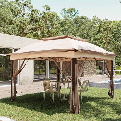 Joyside 11'x11' Pop Up Gazebo for Patio With Sidewalls and