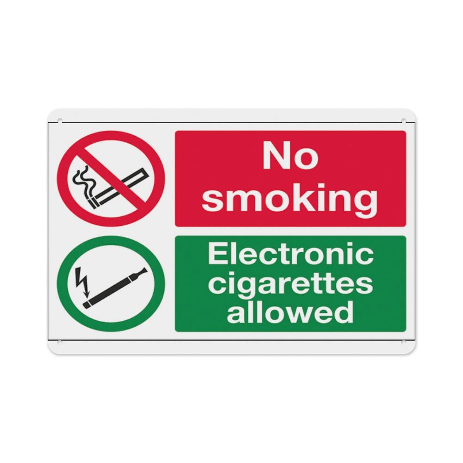 peiyeety No Smoking Electronic Cigarettes Allowed Aluminum Tin Warning Signs For Home Outdoor Garden 8X12 Inches