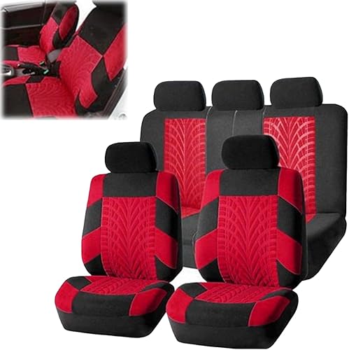 Fogfar Juego completo de 9 fundas universales para asiento de automóvil, fundas interiores de automóvil, aptas para SUV, camionetas, sedanes,