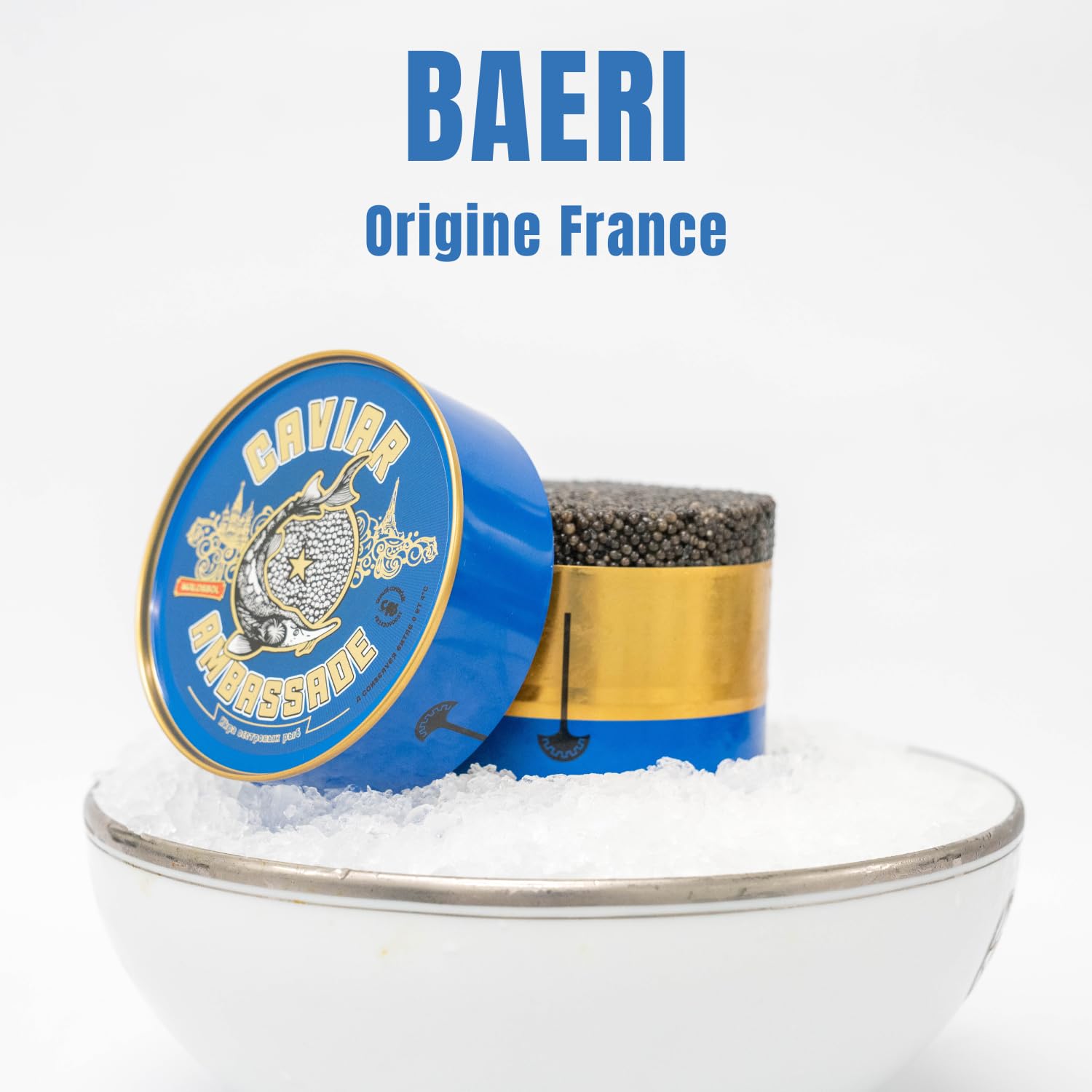 Caviar Baeri Francés 500g - Origen Francia - Acipenser Baerii - Entrega Refrigerada - CAVIAR AMBASSADE