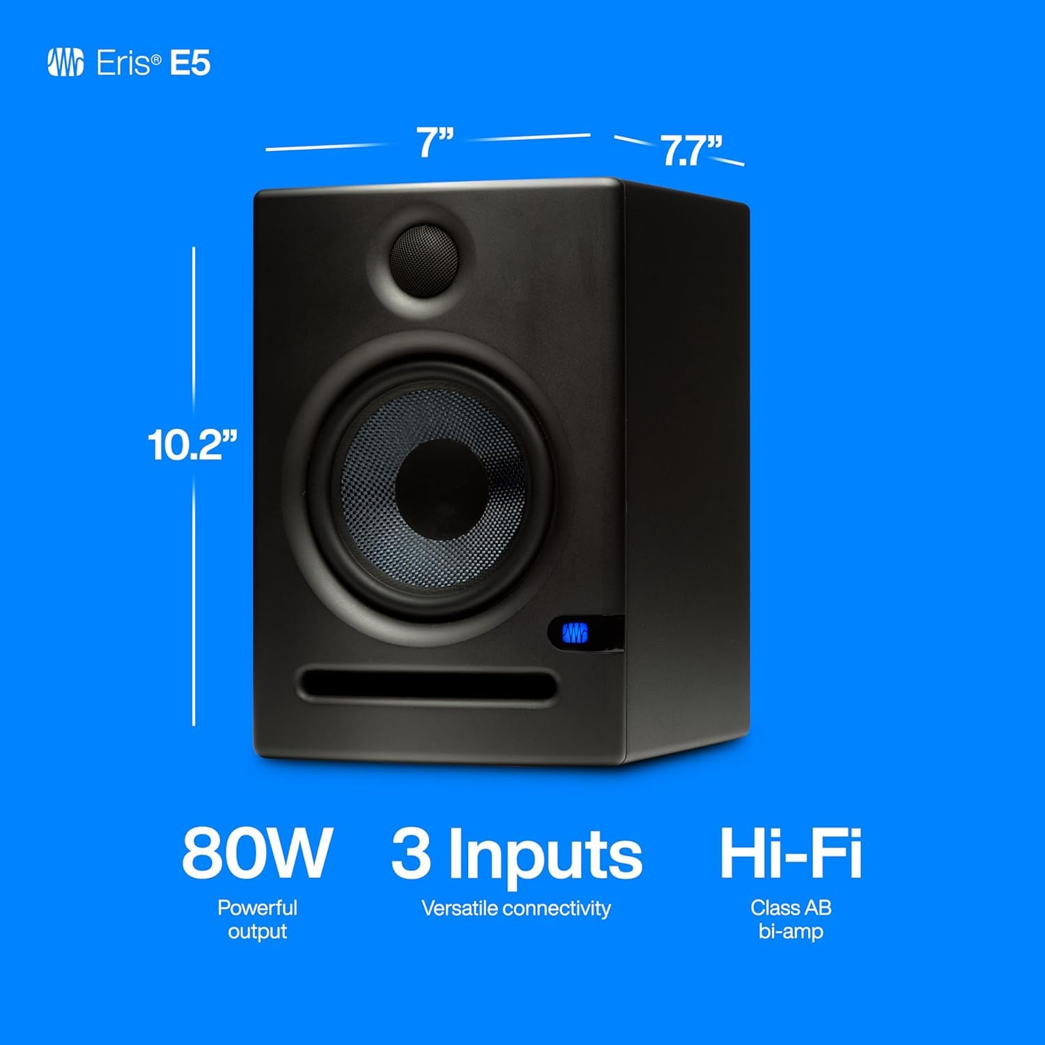 Amazon.com: PreSonus Eris E5 Pair 2-Way 5.25” Near Field Studio