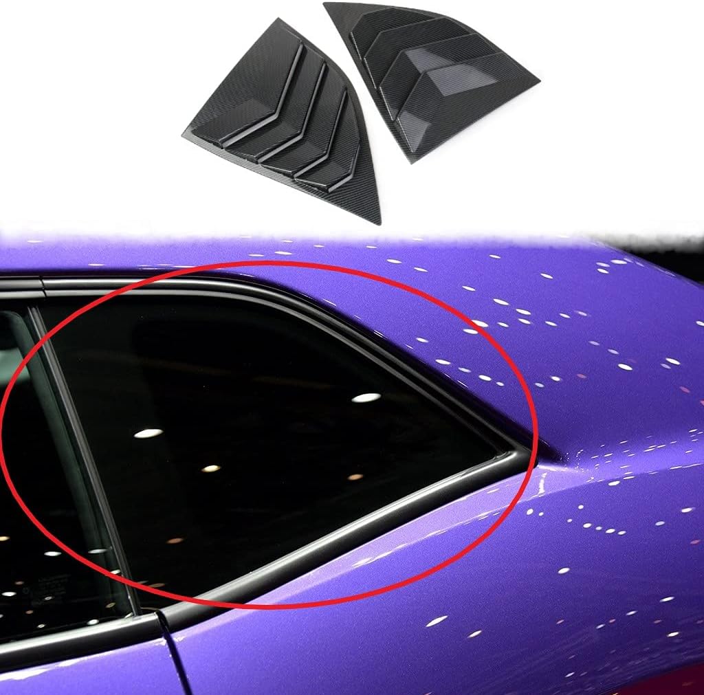 Buy Carbon Fiber Side Window Louvers Air Vent Scoop Shades Cover Blinds Abs For Dodge Challenger 2015 2021 Online In Uzbekistan B097qzn7w9