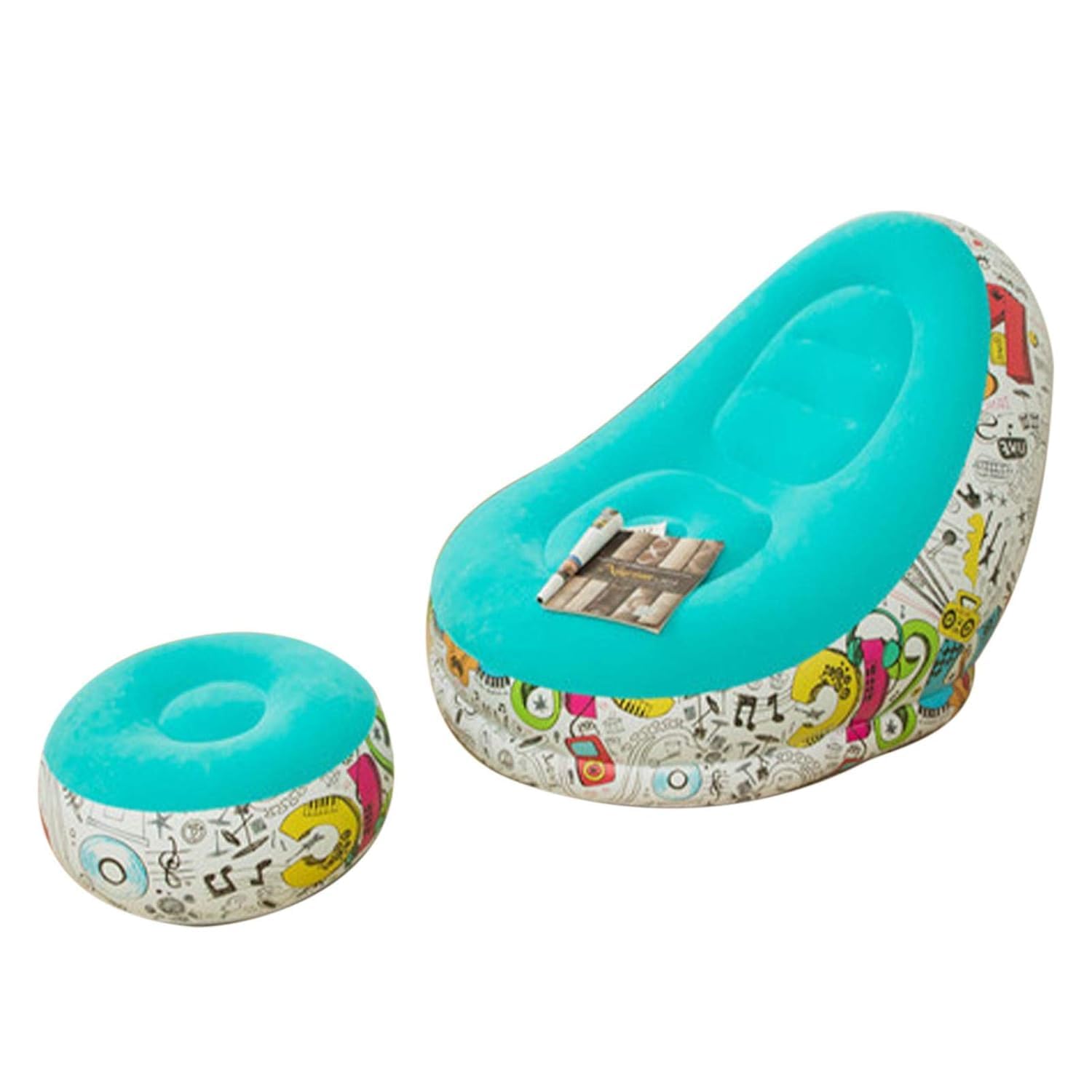 Inflatable Bean Bag Chair Lazy Sofa Inflatable Couch Home Decor for Indoor Living Room Bedroom, Outdoor Travel Camping Picnic Children Adult-image-11