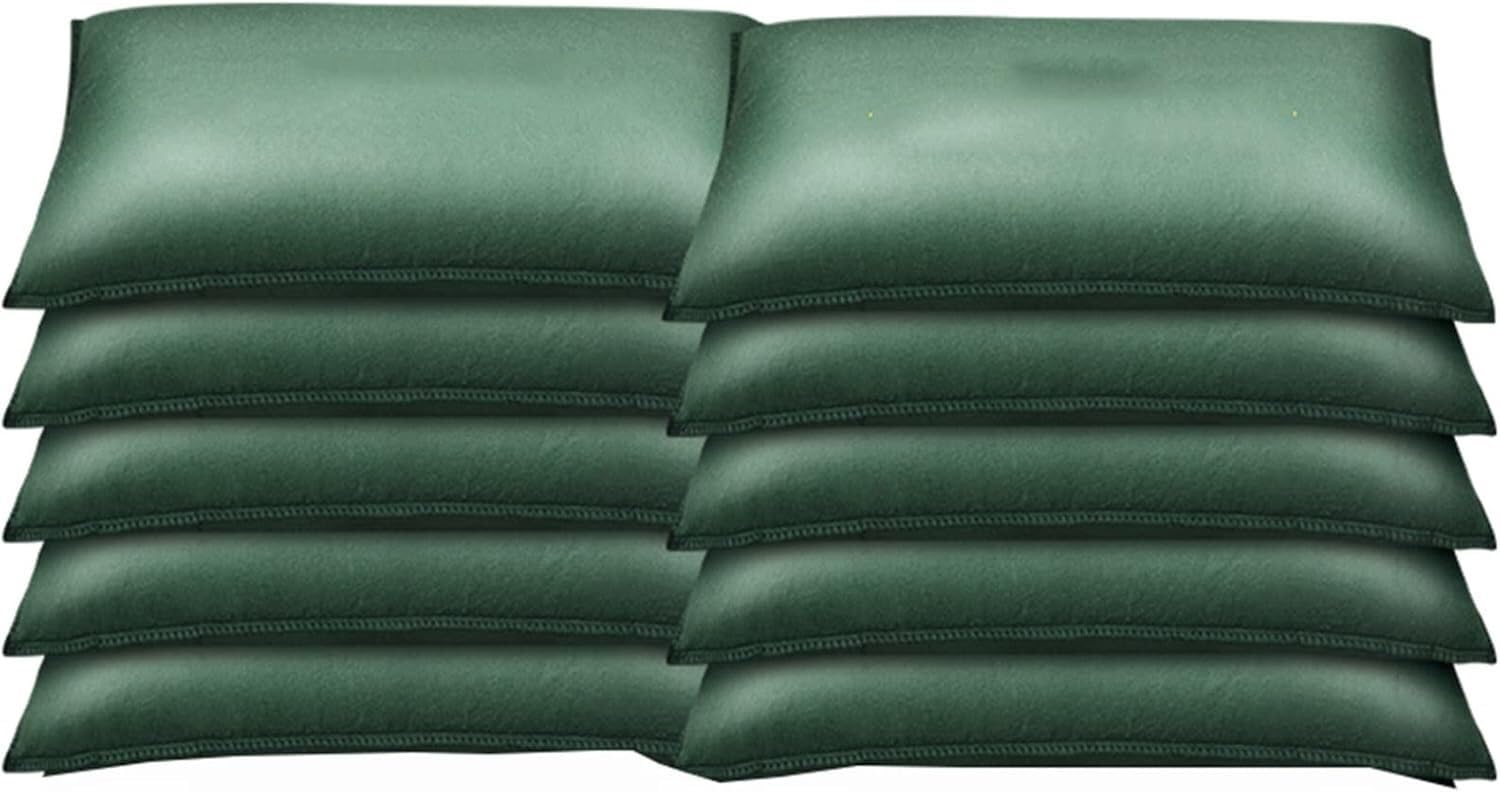 Lot de 10 sacs de sable réutilisables et absorbants sans sable pour le contrôle des inondations, parfaits pour la protection de la propriété et de la maison, faciles à utiliser et à ranger