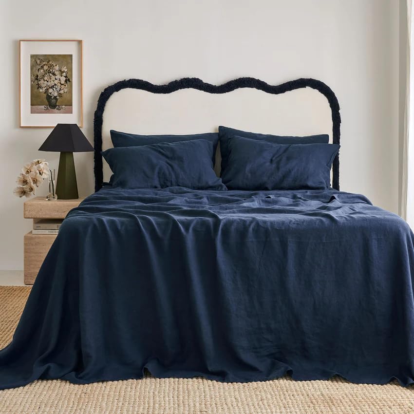 Gaytri Handicraft 100 Linen Sheet Set Twin Full Queen King Size Bed Sheets 3 Piece Sets Breathable Bedding