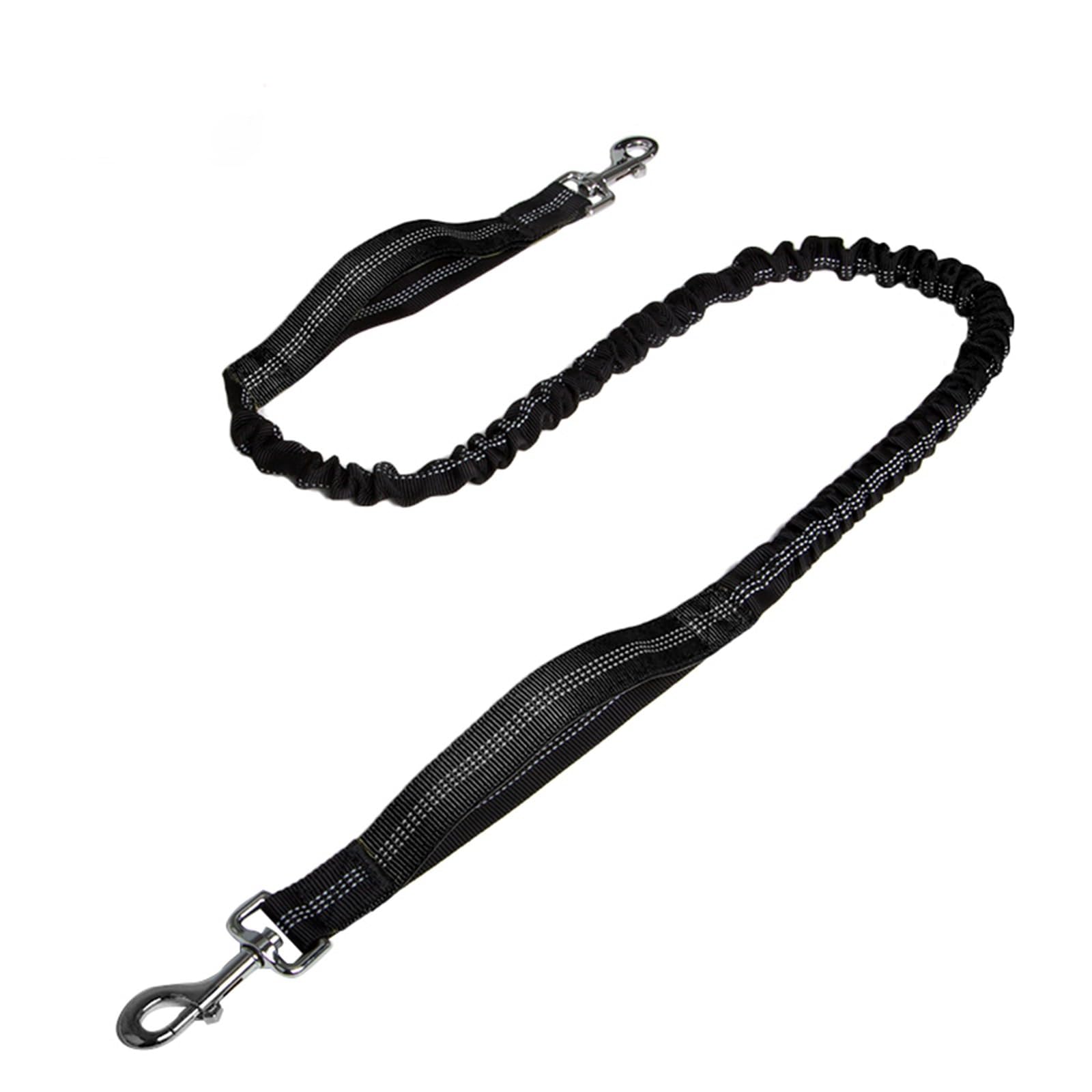 Hands Free Dog Running with Zipper Pouch Elastic Bungees Retractable Rope for Medium and Large Dog pour la Marche, la randonnée, l'entraînement, Le j(Purple)