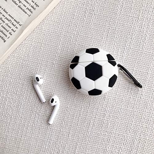 Silicone Case for Airpods Pro Cute Funny Basketball Soccer Football Soft Rubber Cover Skin with Keychain (Football) - Image 5
