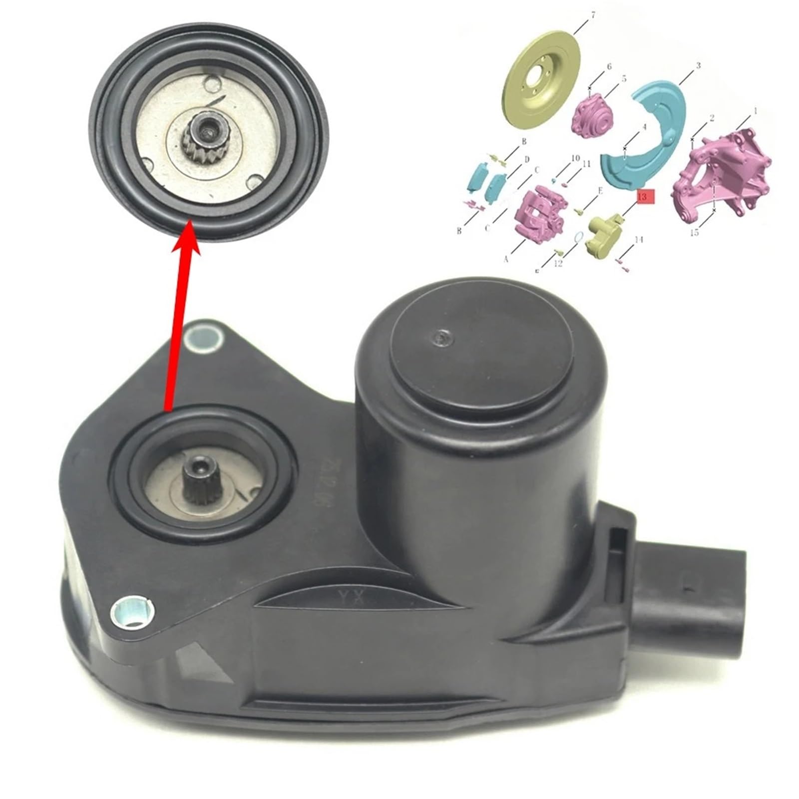 Retractor Pistones Para Hyundai i40 Pistones Freno En Frenos Disco | Para Tucson Para Grandeur para Optima EPB Actuador de motor de pinza de freno de estacionamiento trasero