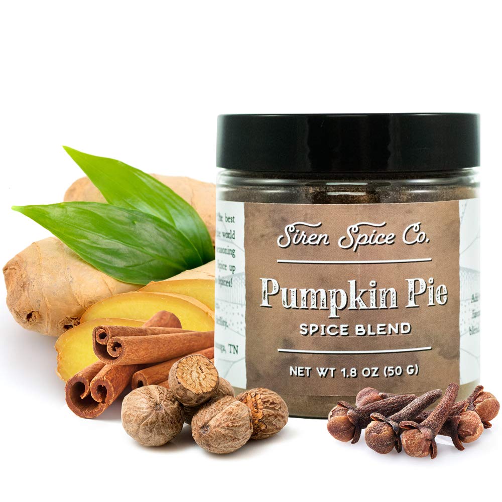 Amazon.com : Siren Spice Pumpkin Pie Seasoning – Blend of Cinnamon, Ginger,  Allspice, Cloves, Nutmeg. Small Batch Handcrafted Pumpkin Pie Spice Blends  - USA Made - 1.8 Ounces : Grocery & Gourmet Food