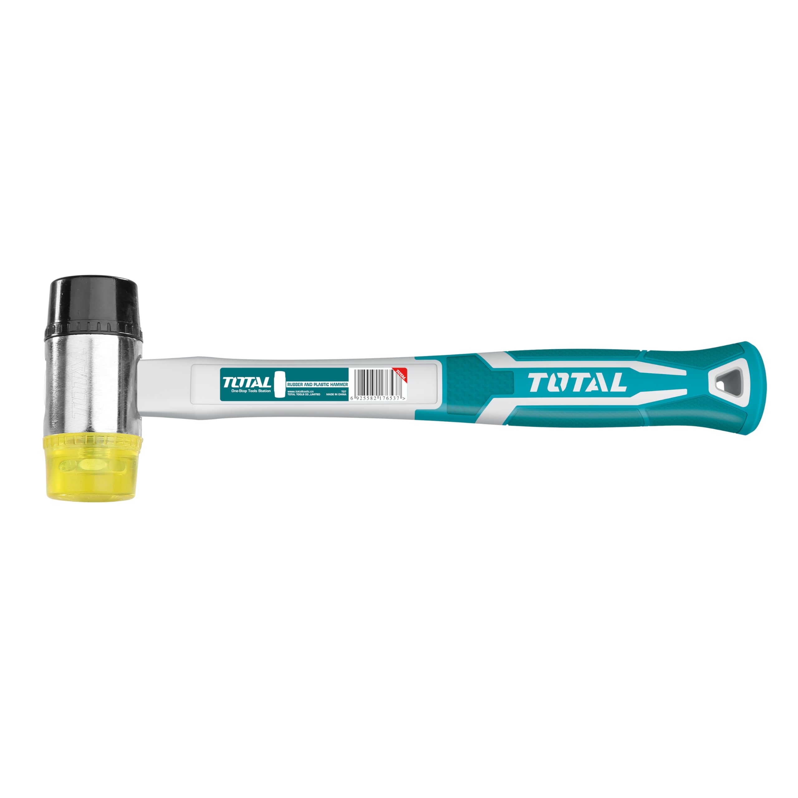 Marteau Double Tête TOTAL - Nylon Et Caoutchouc, Manche Fibre