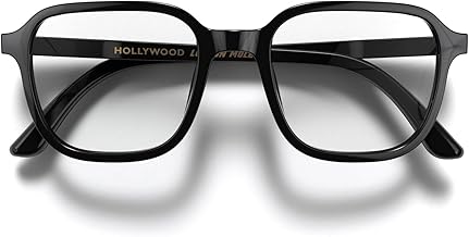 LONDON MOLE® Hollywood Lunettes anti-lumière bleue | Bloqueurs carrés tendance | Anti-fatigue pour écrans | Unisexe | Charnières à ressort