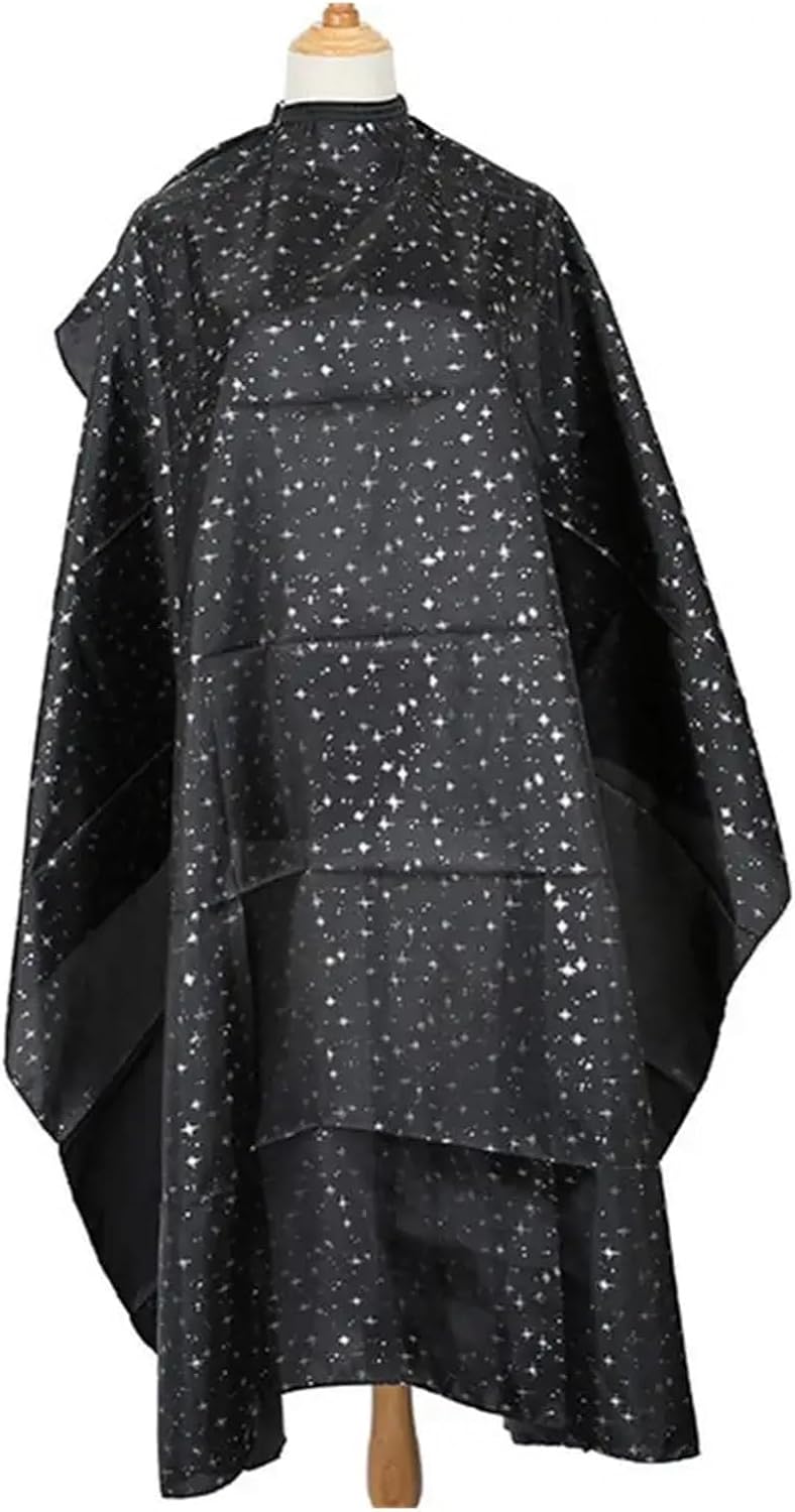 Cape Gown Polyester Cloth Haircut Hairdressing Barber Star Print Pattern Apron Hair Styling Salon