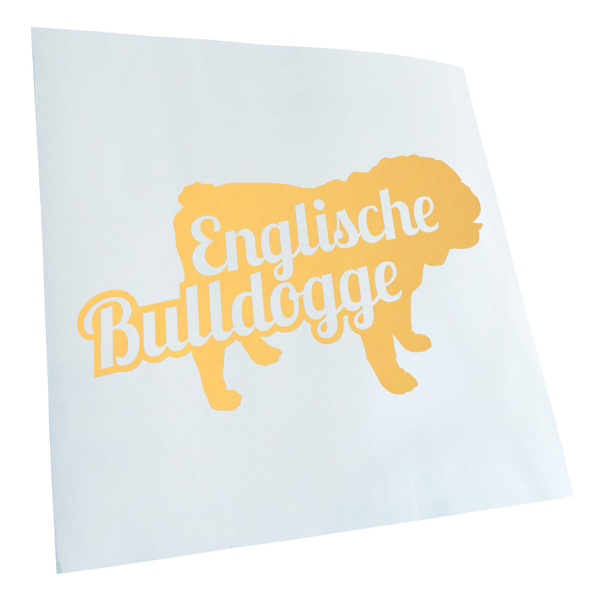 Kiwistar - Car Sticker - Cream - 17.5 x 10 cm English Bulldog with Name - Rear Window Car Sticker Weatherproof for Car Truck Moped Truck - Sticker Exterior Self-Adhesive Tuning Accessories for Windows