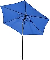 Vista 25 de Tangkula Sombrilla de patio de 9 pies, sombrilla de mesa de mercado al aire libre con botón de ajuste de inclinación, manivela y 6 varillas Naranja