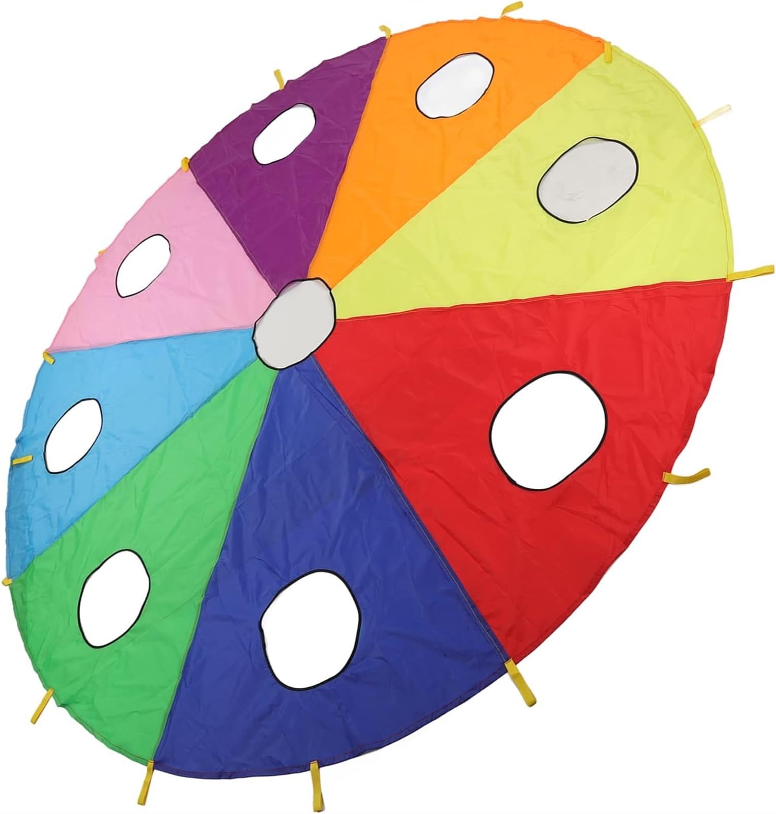 THE WHITE SHOP Children's Parachute Game, 9 Hole Gym Class Parachute, Tent Cooperative Game for 8 12 Kids Birthday Gift Whack-a-Mole Game