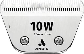 561460 ceramicEDGE Wide Blade, #10W Fine Tooth, Stainless Steel | Wide blade for faster grooming, fine teeth for smooth finishes, ceramic runs cooler, andis clipper blade