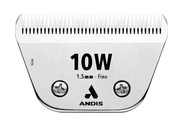 Lâmina de Reposição Larga para Máquina de Tosa Andis 561460 ceramicEDGE #10W Fine Tooth em Aço Inoxidável, 1,5 mm