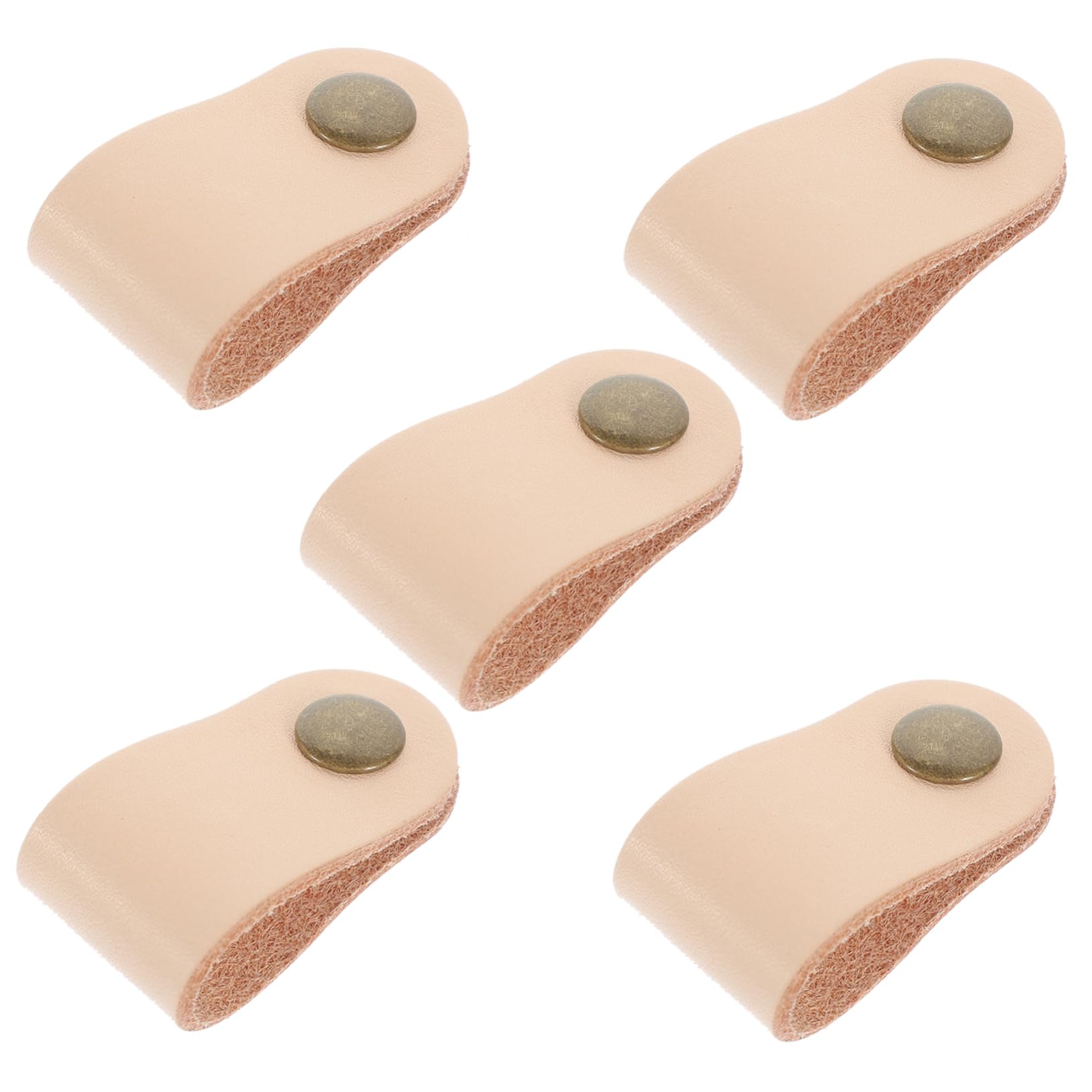 Kabelbinder, 5-teiliger Kabelführungsstreifen aus Rindsleder for USB-Kopfhörerkabel-Organizer, einfaches Design zur einfachen Kabelaufbewahrung