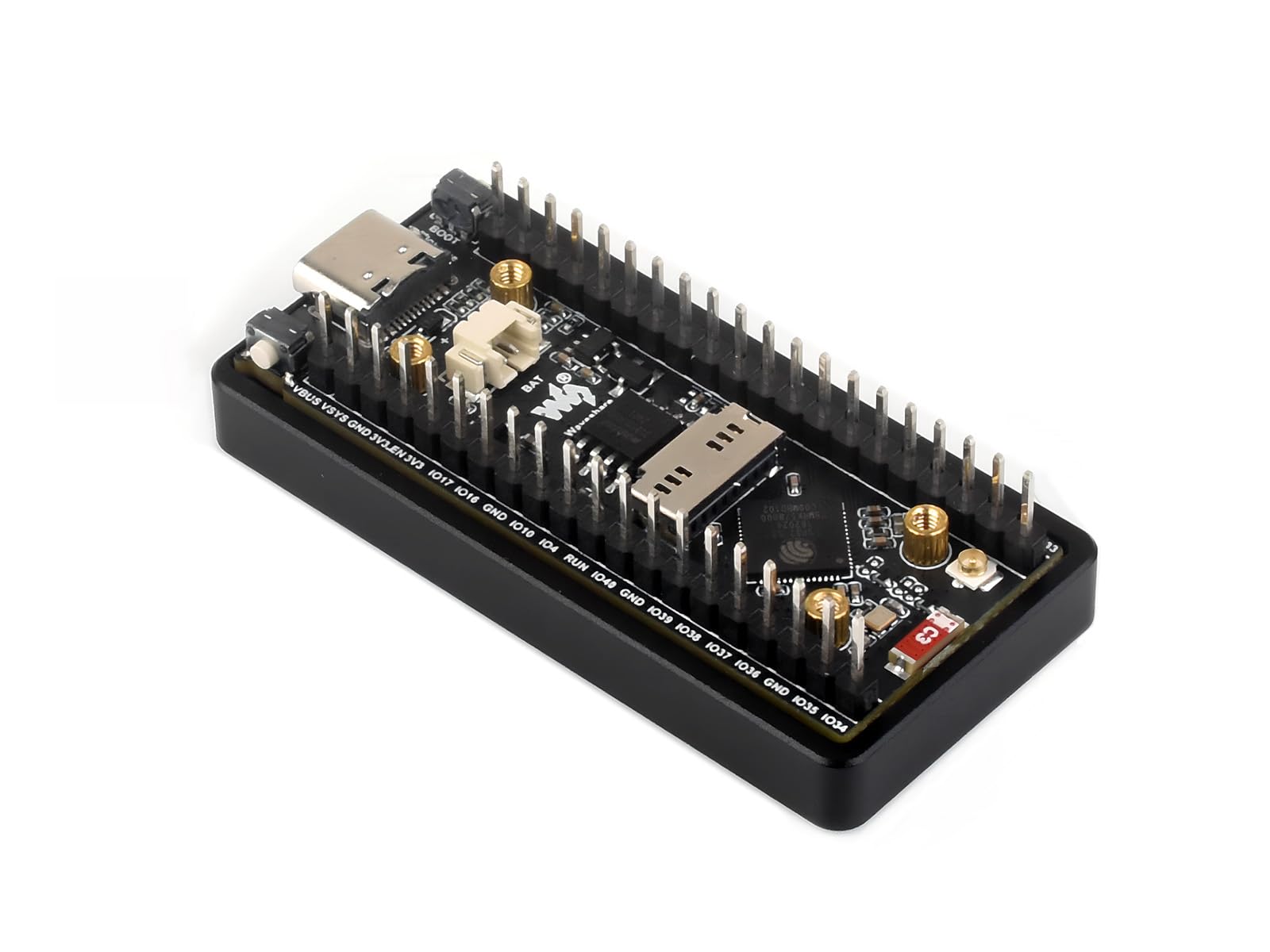 Waveshare ESP32-S3 1.91inch AMOLED Display Development Board, 240×536, 32-bit LX7 Dual-core Processor, Up to 240MHz Frequency, with Touch Function, with Pre-Solder Header