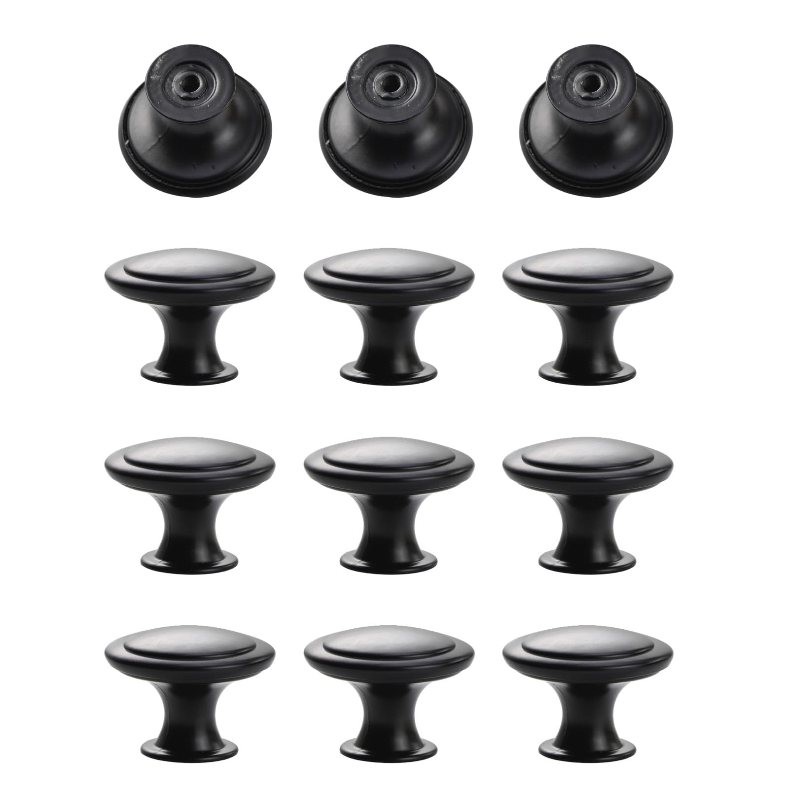 Msioytog 12Pcs Stainless Steel Cabinet Knob Wardrobe Pulls Round Drawer Knob Furniture Decorative Handle Furniture Hardware Stainless Steel Cabinet Pull and