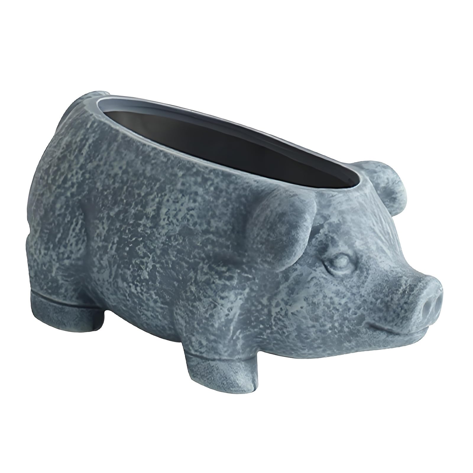 fexxkg Adorable Piggy Shaped Resin Planter Container With Stone Texture Perfect For Succulents And Small Plant Home Offices Dec