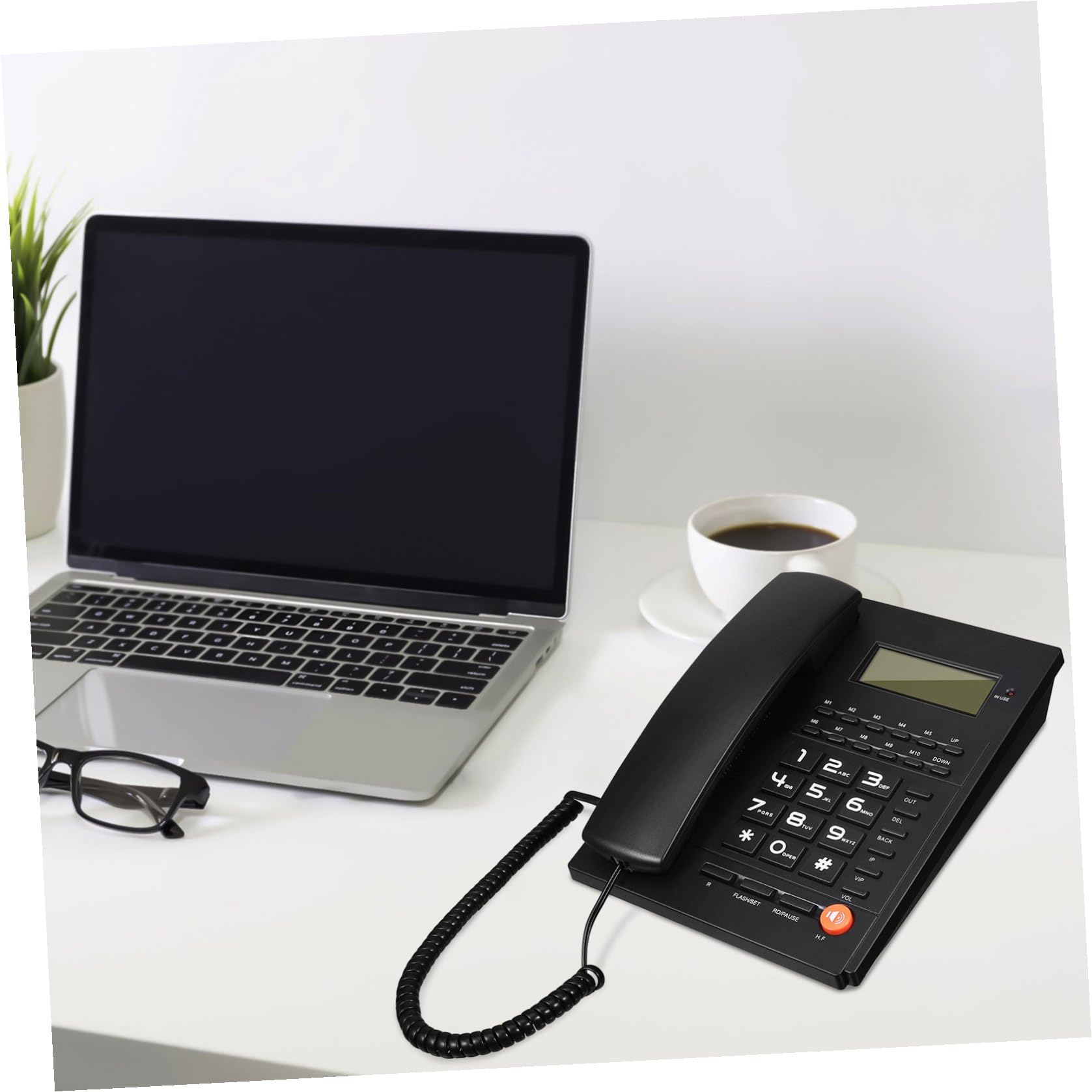 OSALADI Telefono Ufficio con Display Chiamante Design Professionale per Casa e Anziani Volume e Durabilità Telefono per Hotel e Ufficio