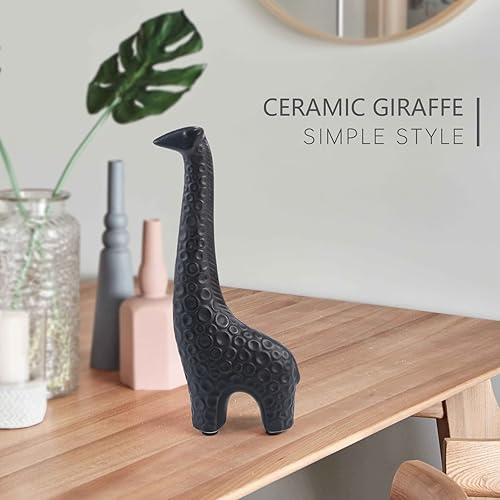 Miniatura 8 de Notakia Estatuas de jirafa de animales pequeños, decoración del hogar, adornos decorativos de estilo moderno para sala de estar, dormitorio,