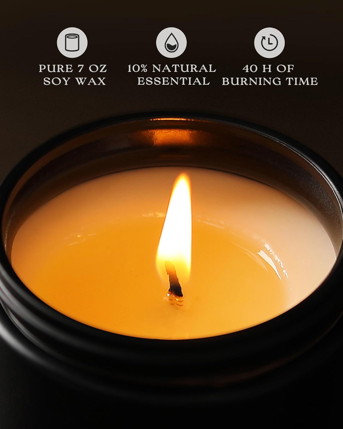 AOOVOO Scented Candles Gift Set - 6 Pack Men Candles for Home Scented, 42 oz Soy Candle for Men, 300 Hour Long Lasting Candle Set for Birthday, Father's Day, Valentine, Christmas, Anniversary - Image 3