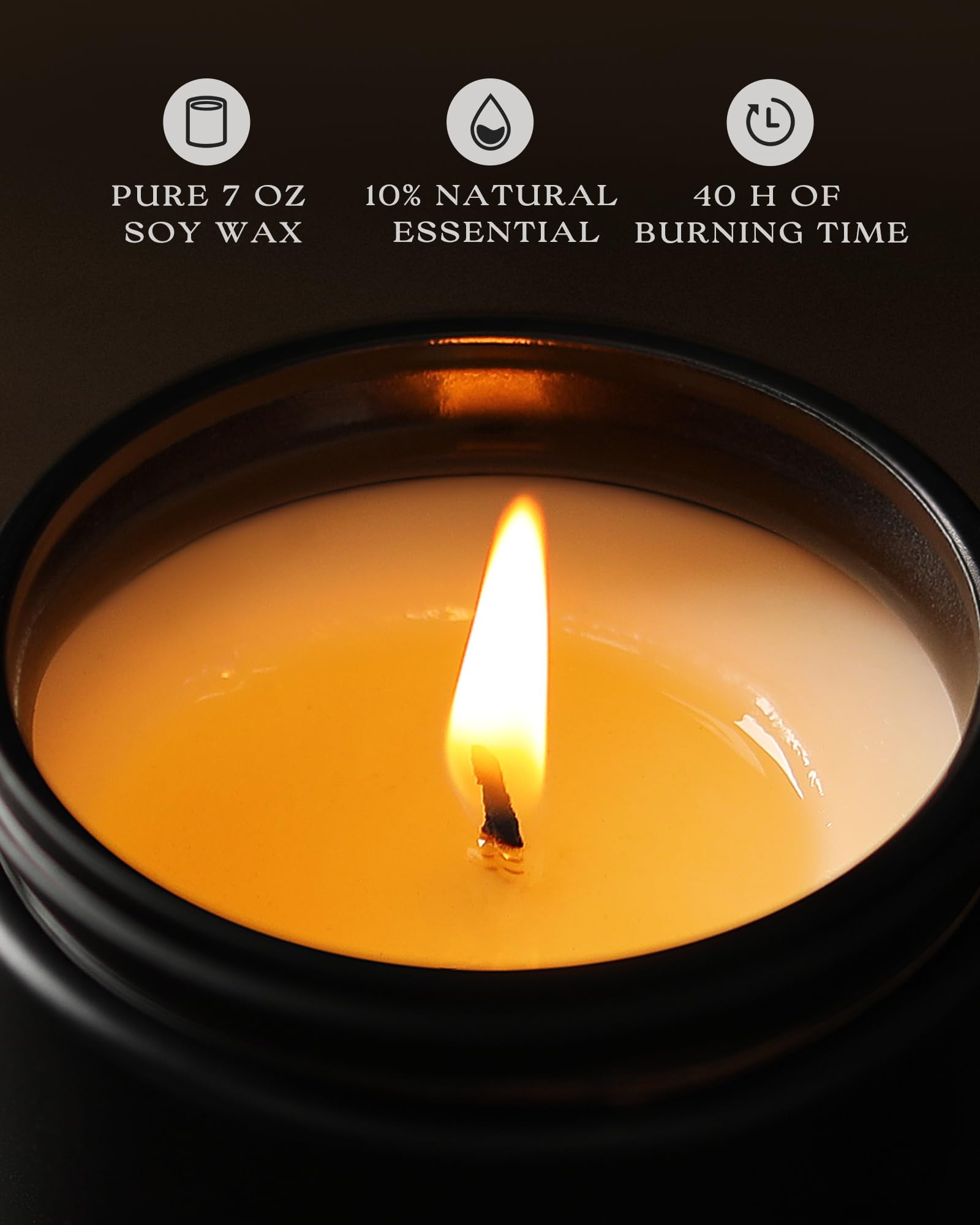 AOOVOO Conjunto de regalo de velas perfumadas - 6 paquetes de hombres velas para el hogar perfumado, vela de soja para los hombres, 42 oz 300 horas de larga duración vela conjunto