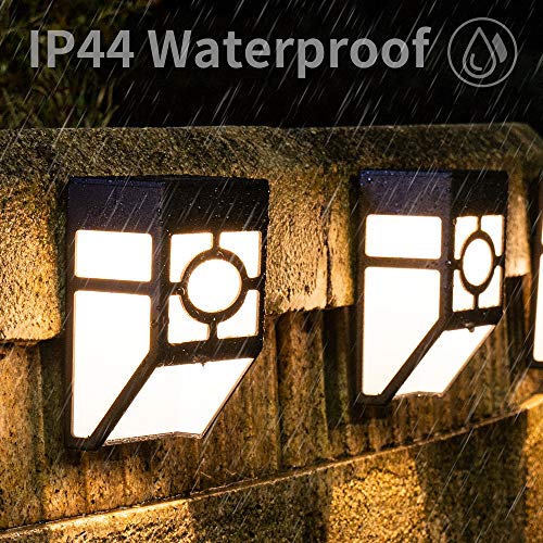 Solpex Solar Deck Lights,Solar Fence Lights, 2 Modes Christmas Decoration Lights,Unique Pattern, Waterproof Automatic Outside, Deck, Patio, Stairs, Yard, Steps, Path & Driveway (Rgb & Black 8-Pack) #TOP6