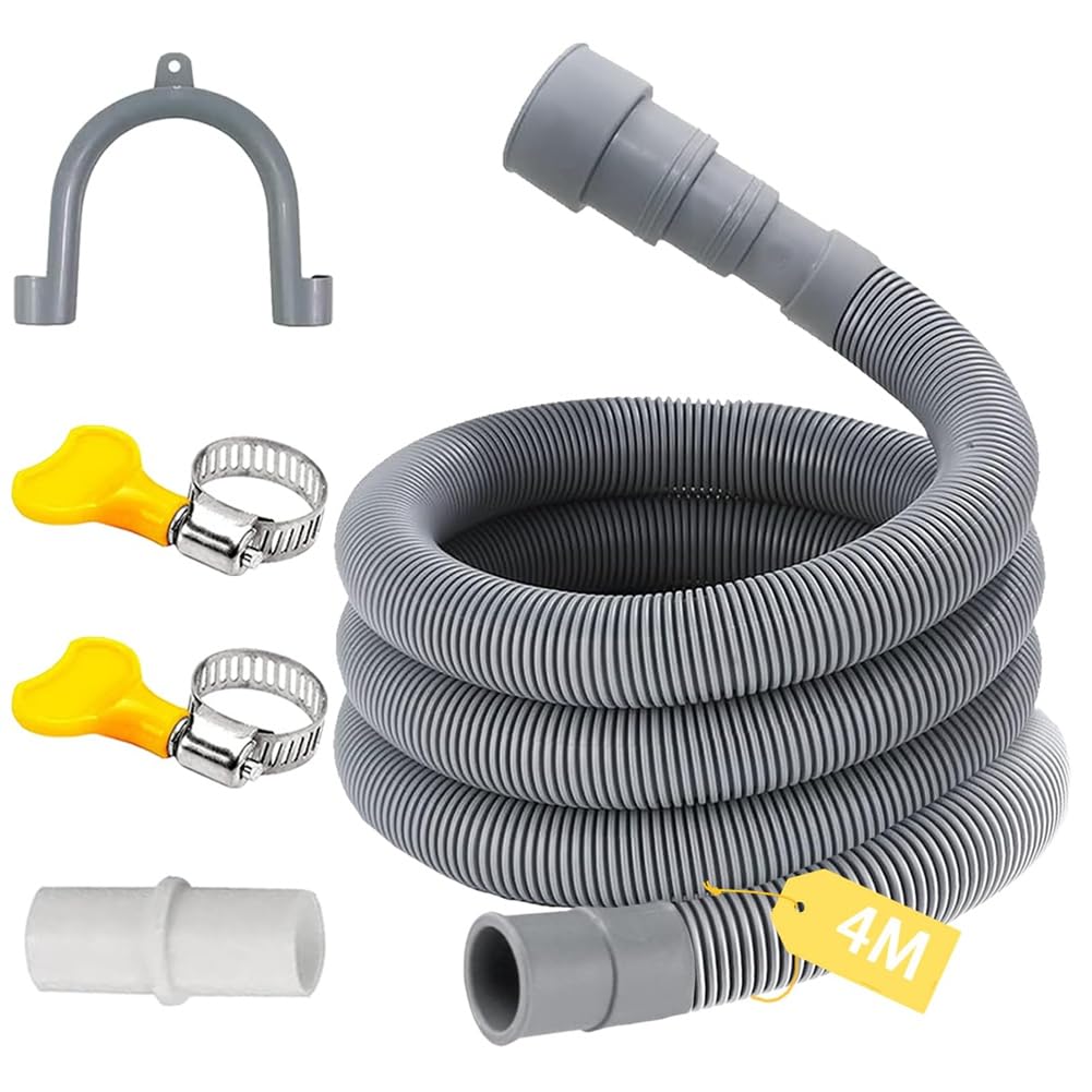 Tuidzljd Universal Washing Machine Drain Hose Extension Kit with Bracket, Connector and Clamps