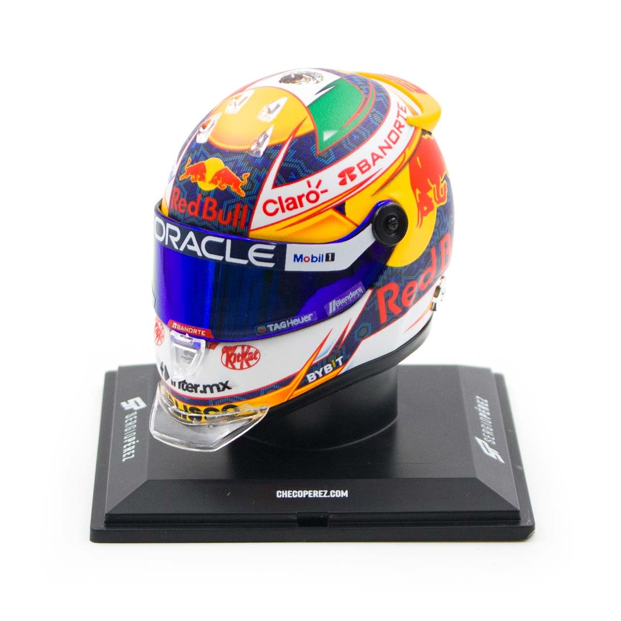 Sergio Pérez Miniaturhelm Formel 1 2024 1:4