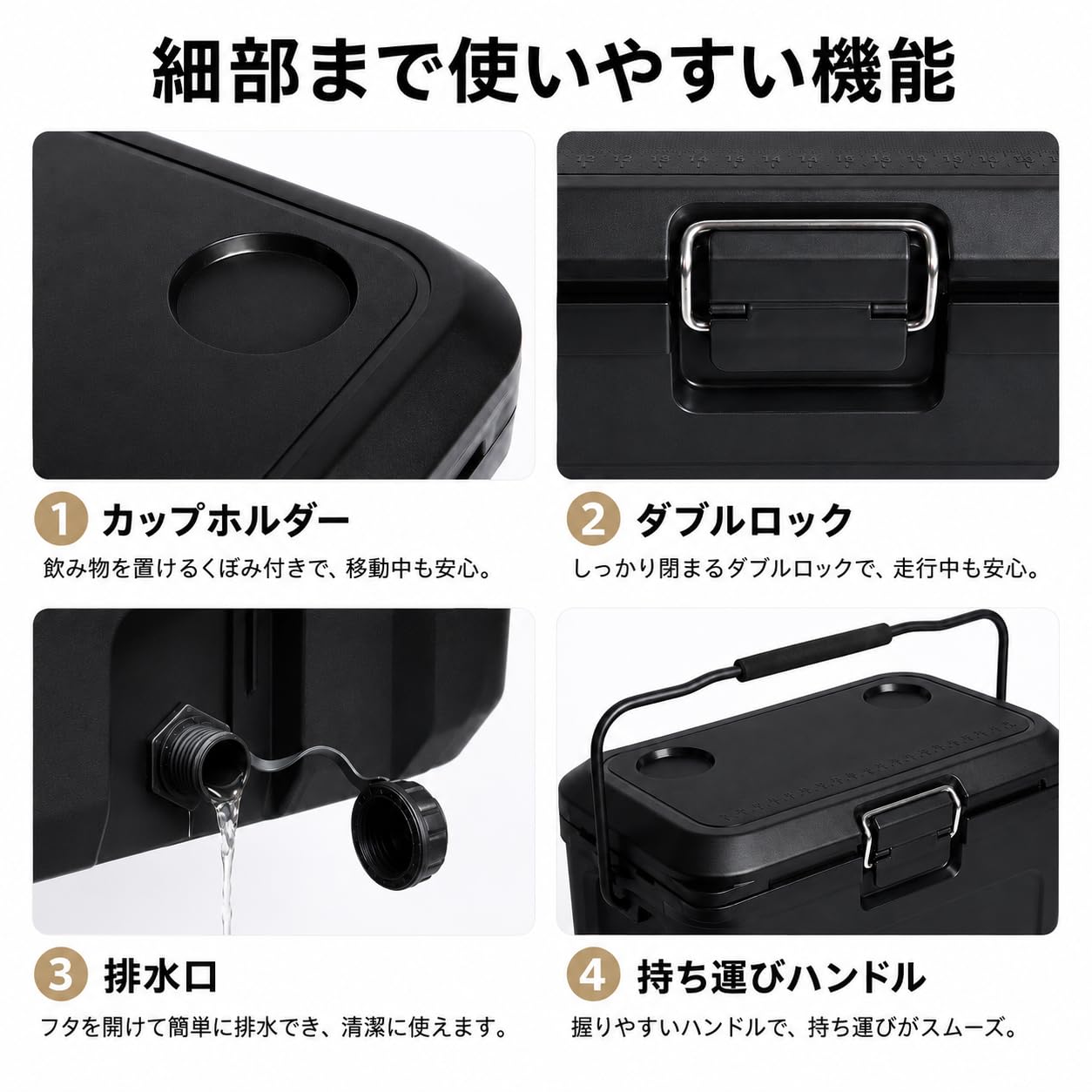 Amazon | クーラーボックス 25L 保冷 保温 ハードクーラー 6面PU断熱