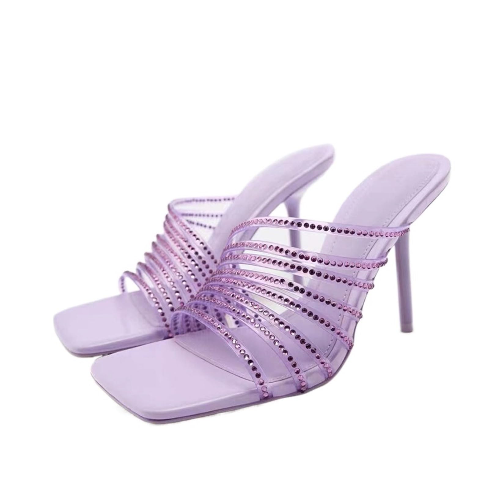 Chaussures de sangle arriere pour le printemps ete en vert violet rouge - 5