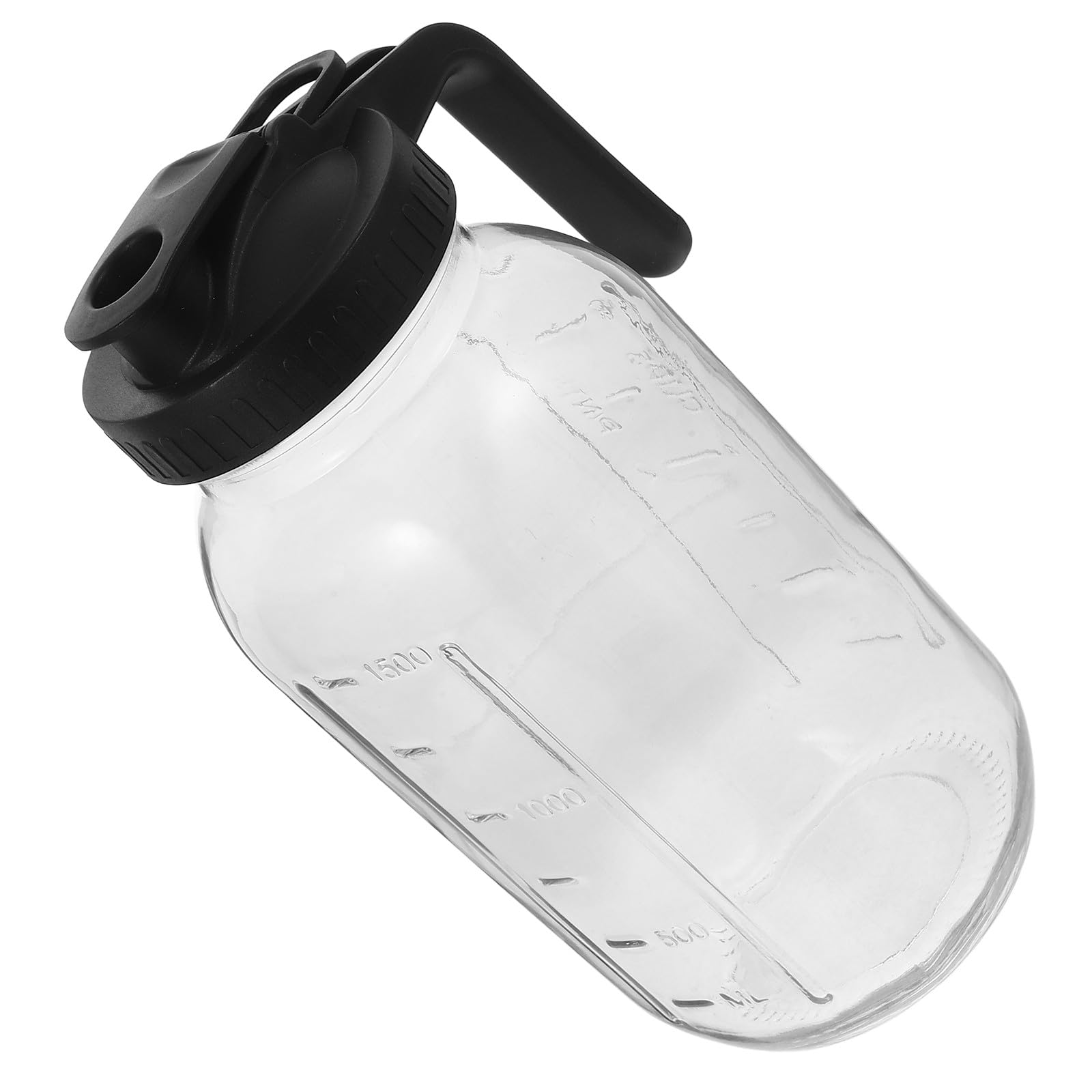 VALICLUD Jarra de Vidrio Transparente con Tapa y Asa Conveniente de 64 Oz, Jarra de Agua Fría con Gran Capacidad para Refrigerador y Restaurante