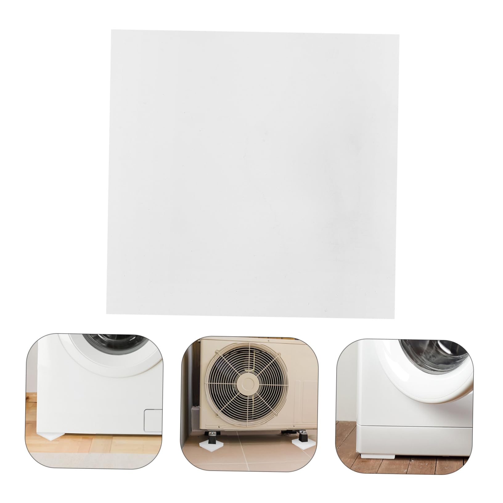 KICHOUSE Cushion Floor Sleeping Mats Vibration Dampening Feet Sound Proof Floor Mat Cabinet Bumpers Anti Vibration Mat Thick Rubber Pad Sound Isolation Pads Damping Pad White