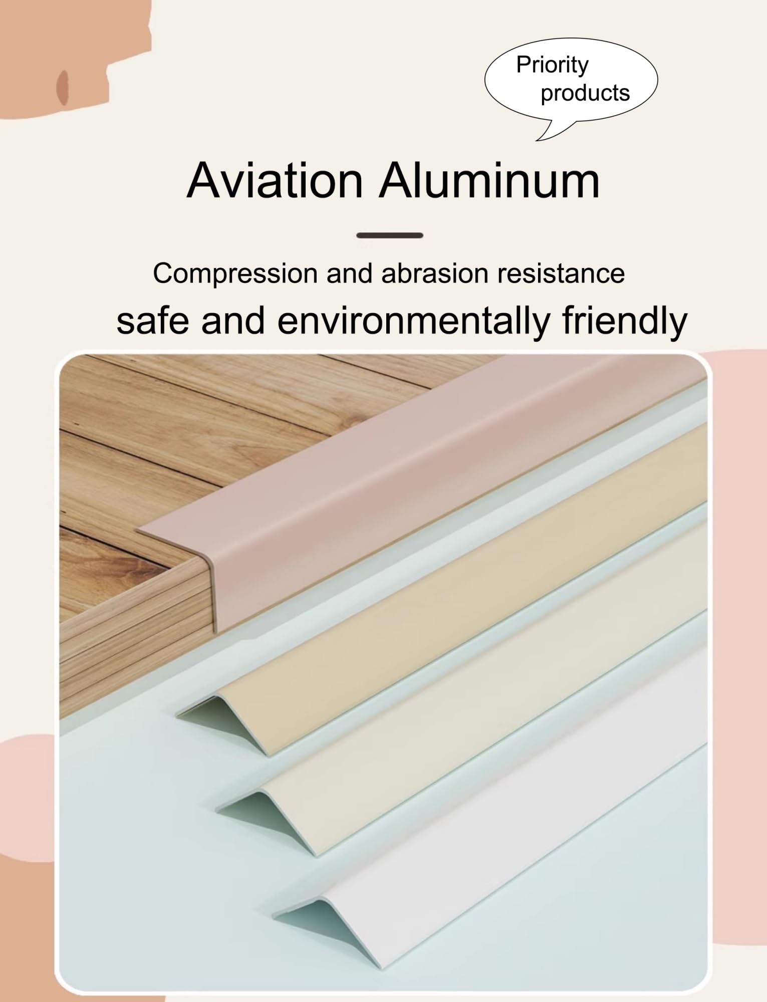 Protection d'angle en Alliage d'aluminium avec Dos adhésif - Protection de Bord Durable for la décoration de la Maison, du Bureau et de l'école(Black,1.5x100cm)