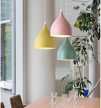 makaron 　M Macaron Color Pendant Light - Industrial Chandelier Modern 1