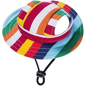 Dog Cotton Hat, Adjustable Drawstring, Mesh Design, Dog Hats for Small and Medium Breeds (S)