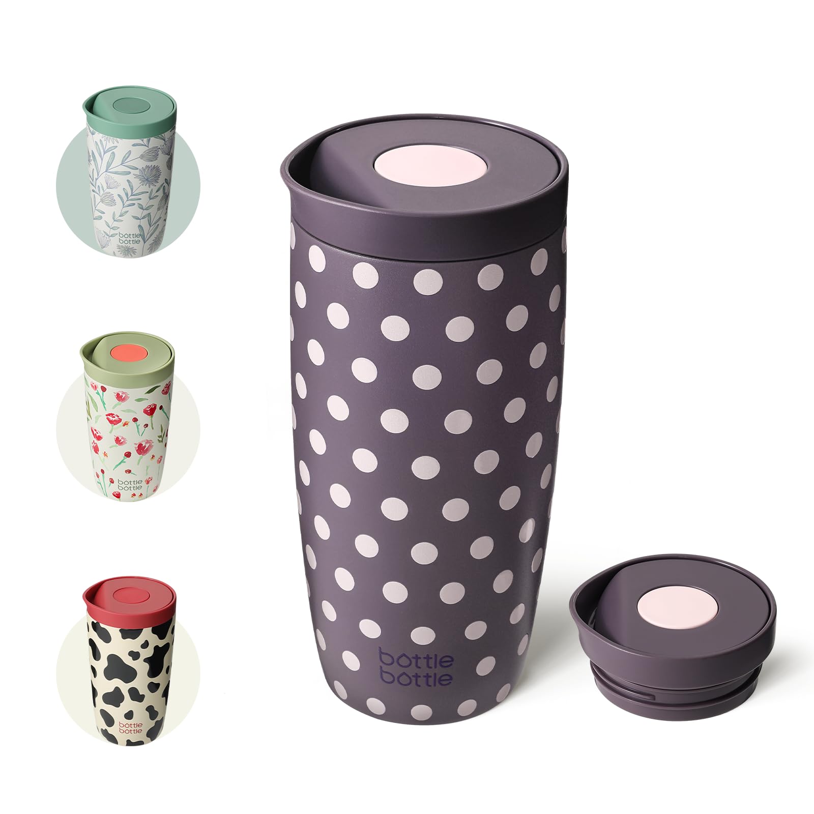 BOTTLE BOTTLE Travel Mug (Dancing Dots, 500, Milliliters)