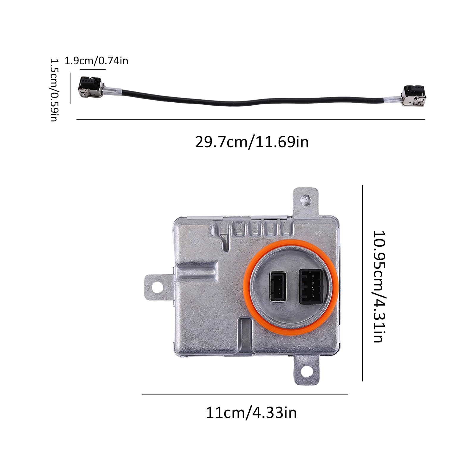 TukboTech 99161832303 Xenon Headlight Ballast Control Unit Module Set with D3S Bulb Compatible for Macan 2015-2018