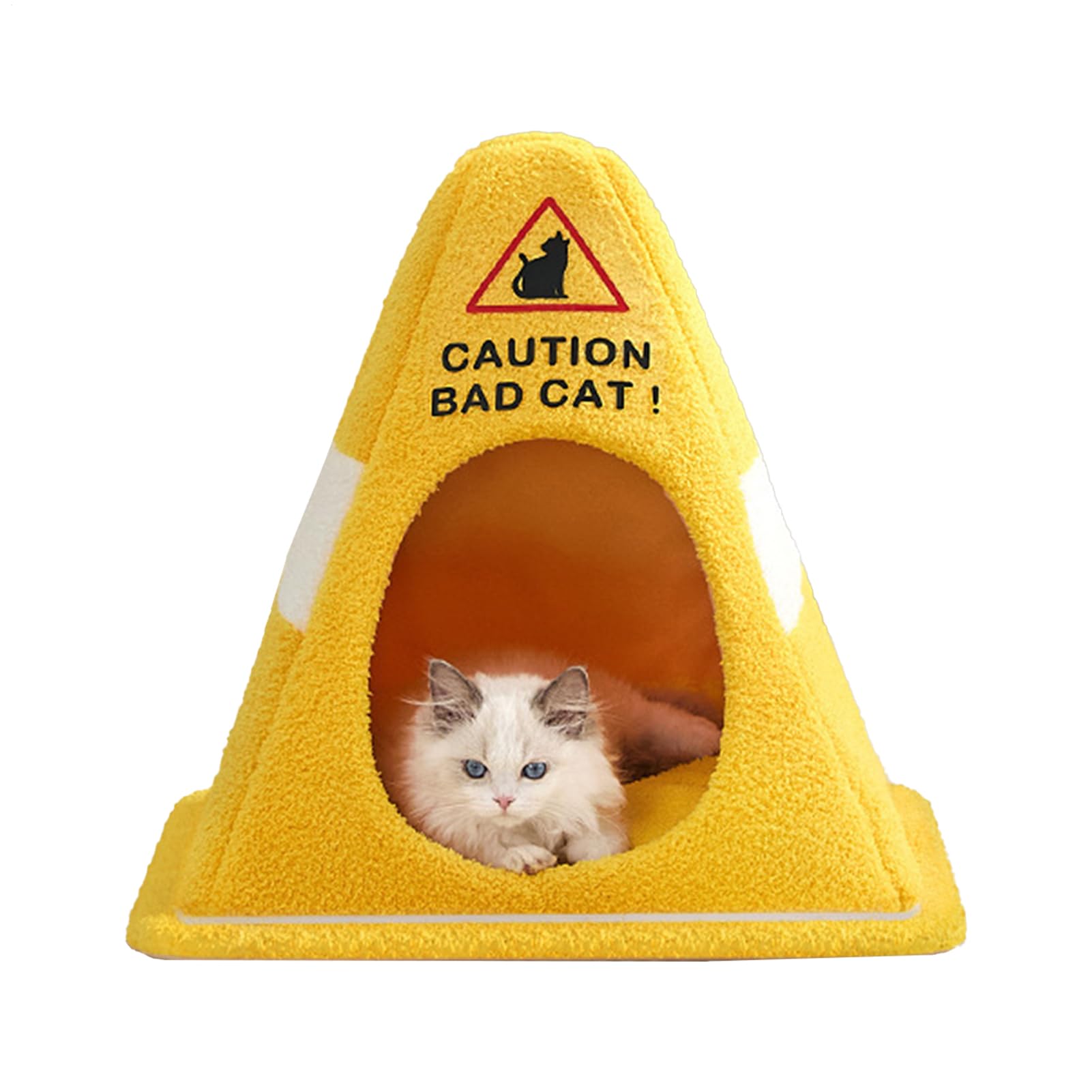 Niche pour chat caverne et lit doux en peluche pour la maison