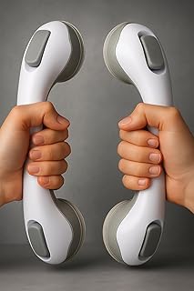 2 Pack Grab Bars for Bathtubs and Showers, Shower Handles for Elderly Seniors bar Safety 500 lbs Walls Handicap Heavy Duty Holder Hooks to Lift Large Tile Glass Suction Cups Tool