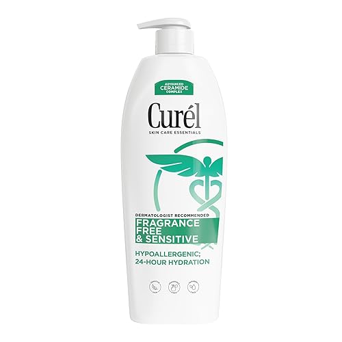 Curel Loción corporal reconfortante sin fragancia hidratante para piel seca sin perfume para pieles sensibles con complejo de ceramida avanzado