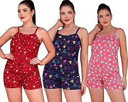 Kit 3 Conjuntos Conforto Pijama Feminino Verão Alcinha Baby Doll