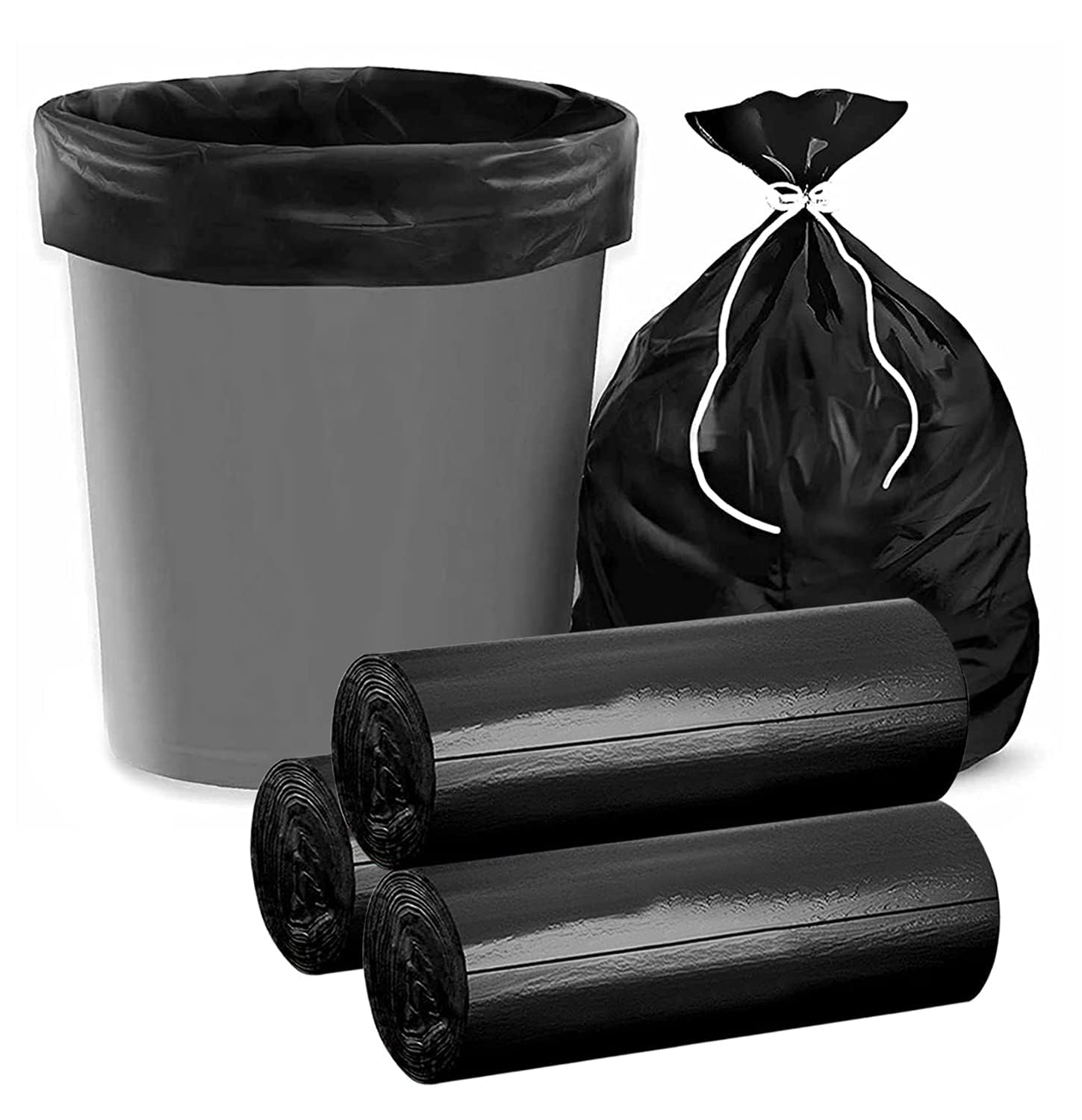 ZOXAR Garbage Bags for Dustbin 30 Pcs X Pack of 03 Medium Size 19 X 21 Inches 90 Bags | Dustbin Bag Trash Bag Black For Dry And Wet waste with detachable drawstrings (B0DBV9S69T) Amazon Price History, Amazon Price Tracker
