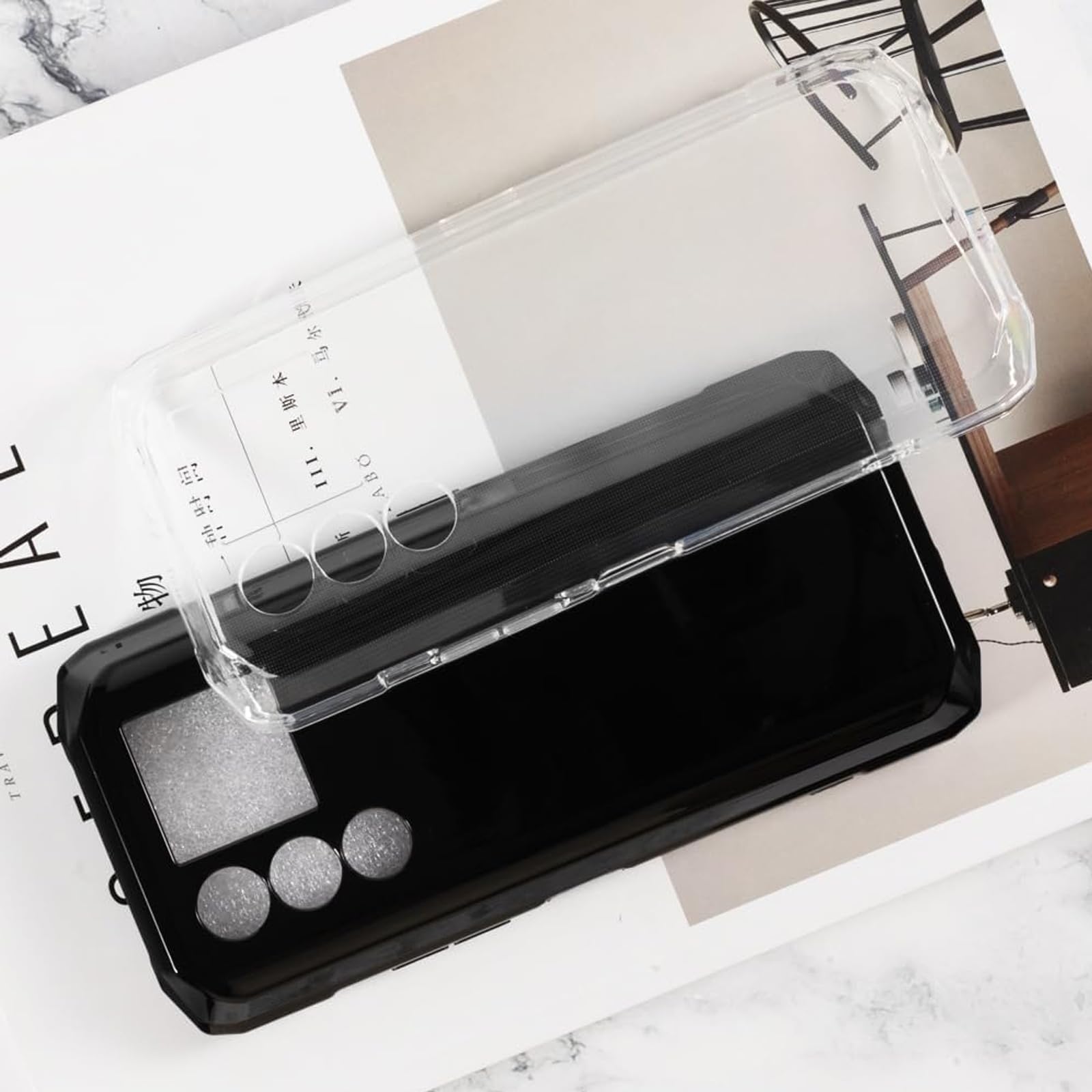 Coque pour Doogee Blade 20 Ultra (6.6) avec 2 Pièces Verre Trempé Protection écran, Transparent Silicone TPU Souple Etui Housse - Téléphonie