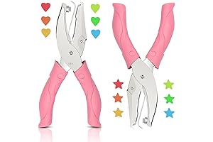 Adorable 2-Piece Heart and Star Handheld Hole Punch Set