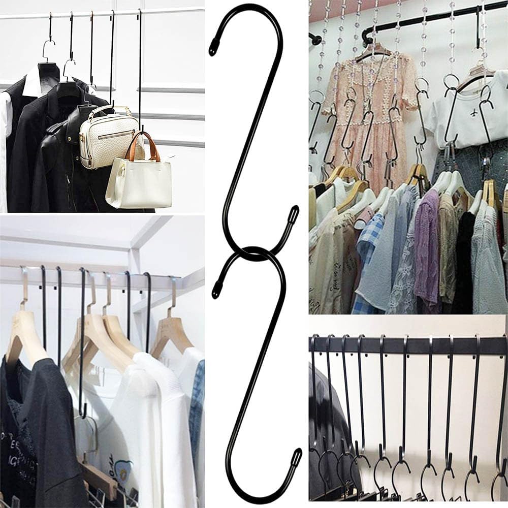 10 inch Long S Hooks for Hanging Plant Hangers Outdoor Garden Hooks, 8 Pack
